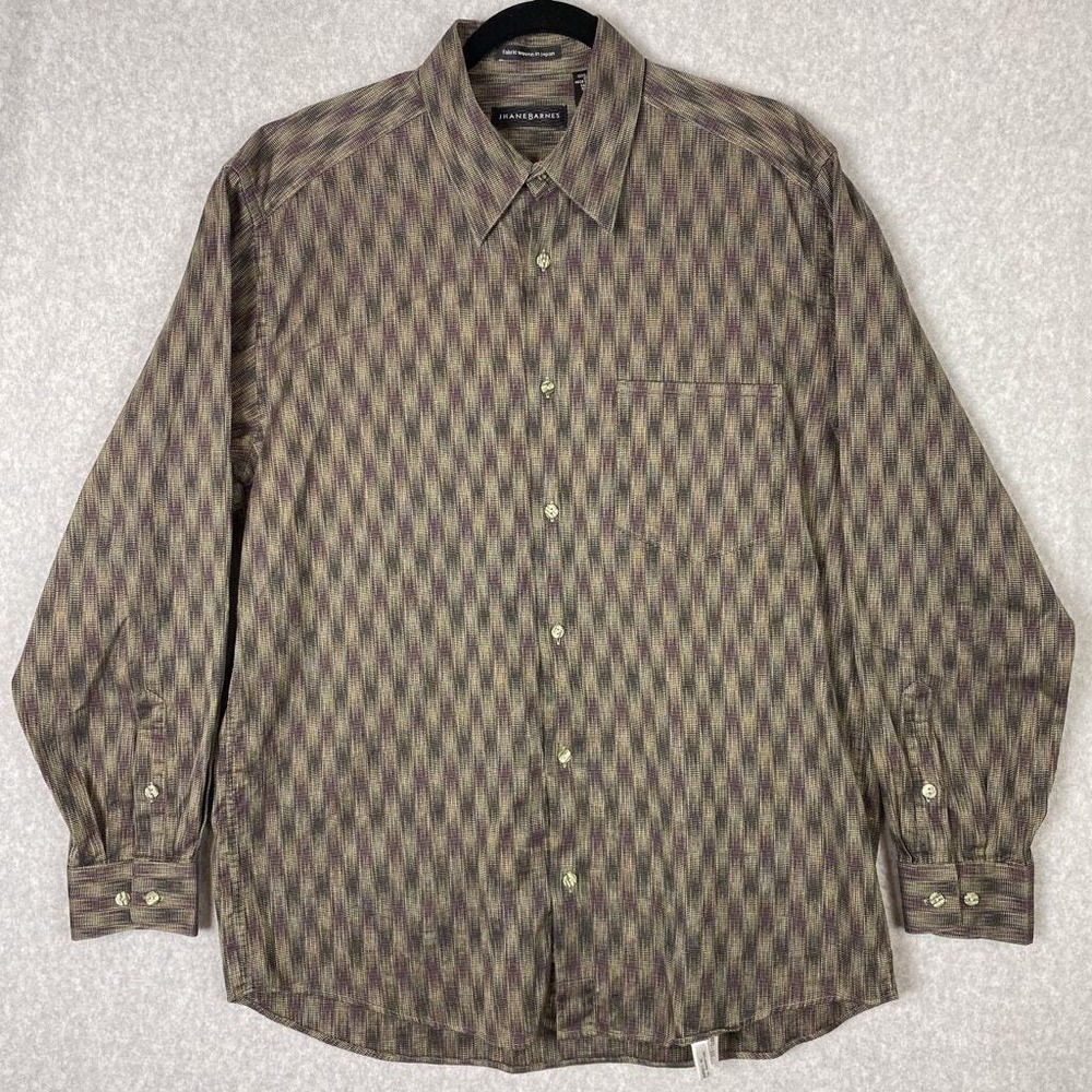 Vintage Jhane Barnes Shirt Mens M‎ Multicolor Long Sleeve Button Up
